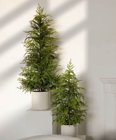 Real-touch artificial potted cypress tree