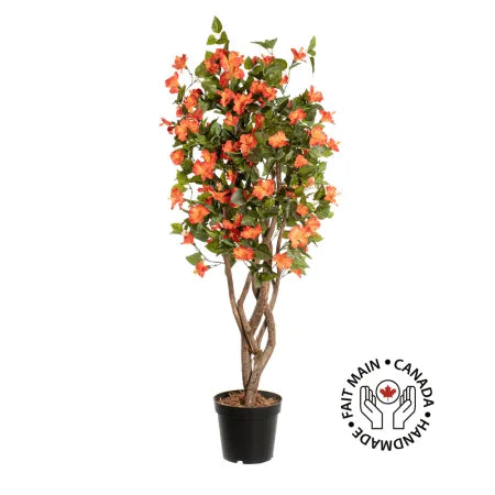 Orange artificial outdoor hibiscus tree