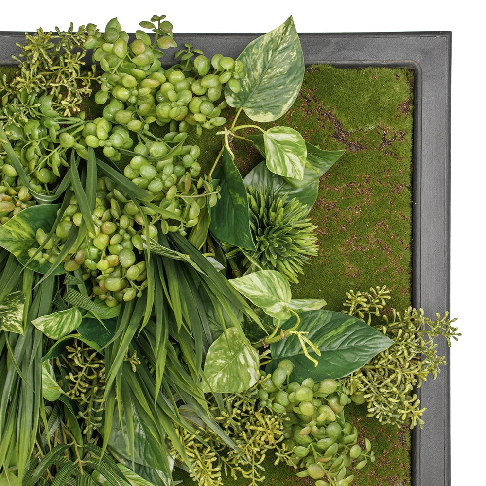 Artificial hanging plant green wall, 53 x 28″