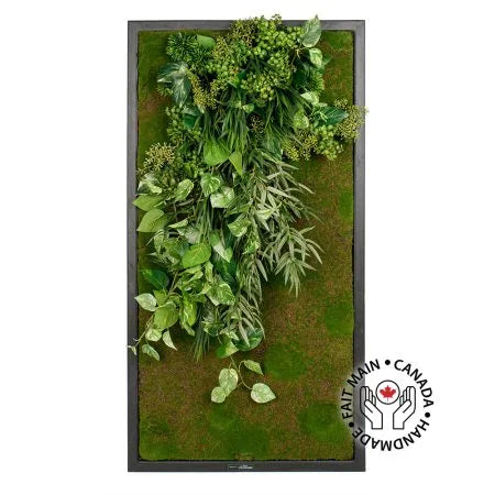Artificial hanging plant green wall, 53 x 28″