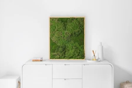 Artificial textured moss plant wall, 36 x 30”