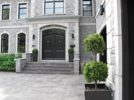 Artificial double boxwood topiary, 54”