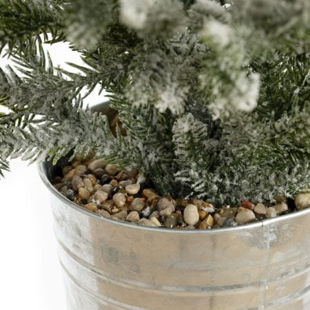 Artificial snowy potted Christmas tree, 30”