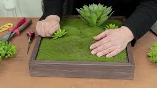 Artificial plant wall, acacia foliage, 30 x 15”